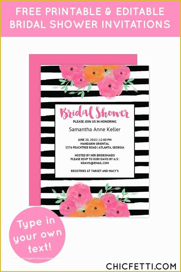 Free Wedding Shower Invitation Templates Of 17 Best Images About Bachelorette Party Invitations On
