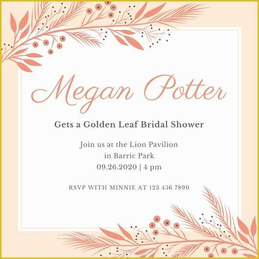 Free Wedding Shower Invitation Templates Of Customize 636 Bridal Shower Invitation Templates Online