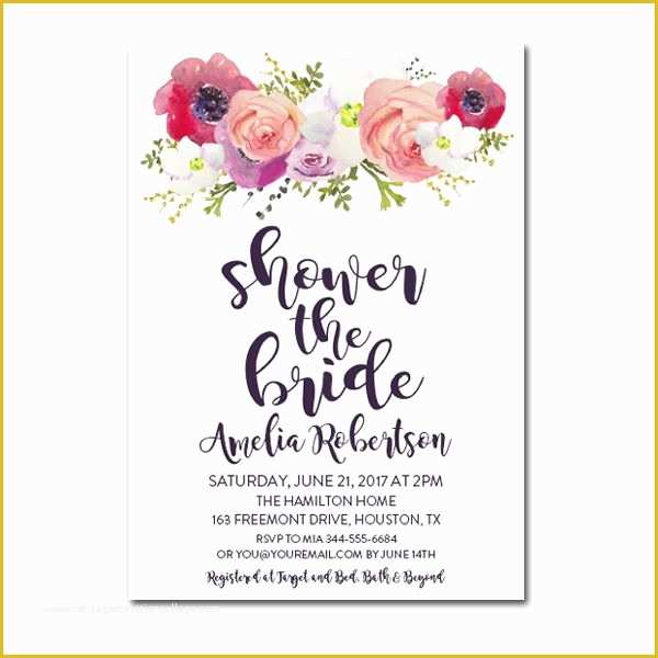 Free Wedding Shower Invitation Templates Of Free Printable Editable Pdf Bridal Shower Invitation Diy