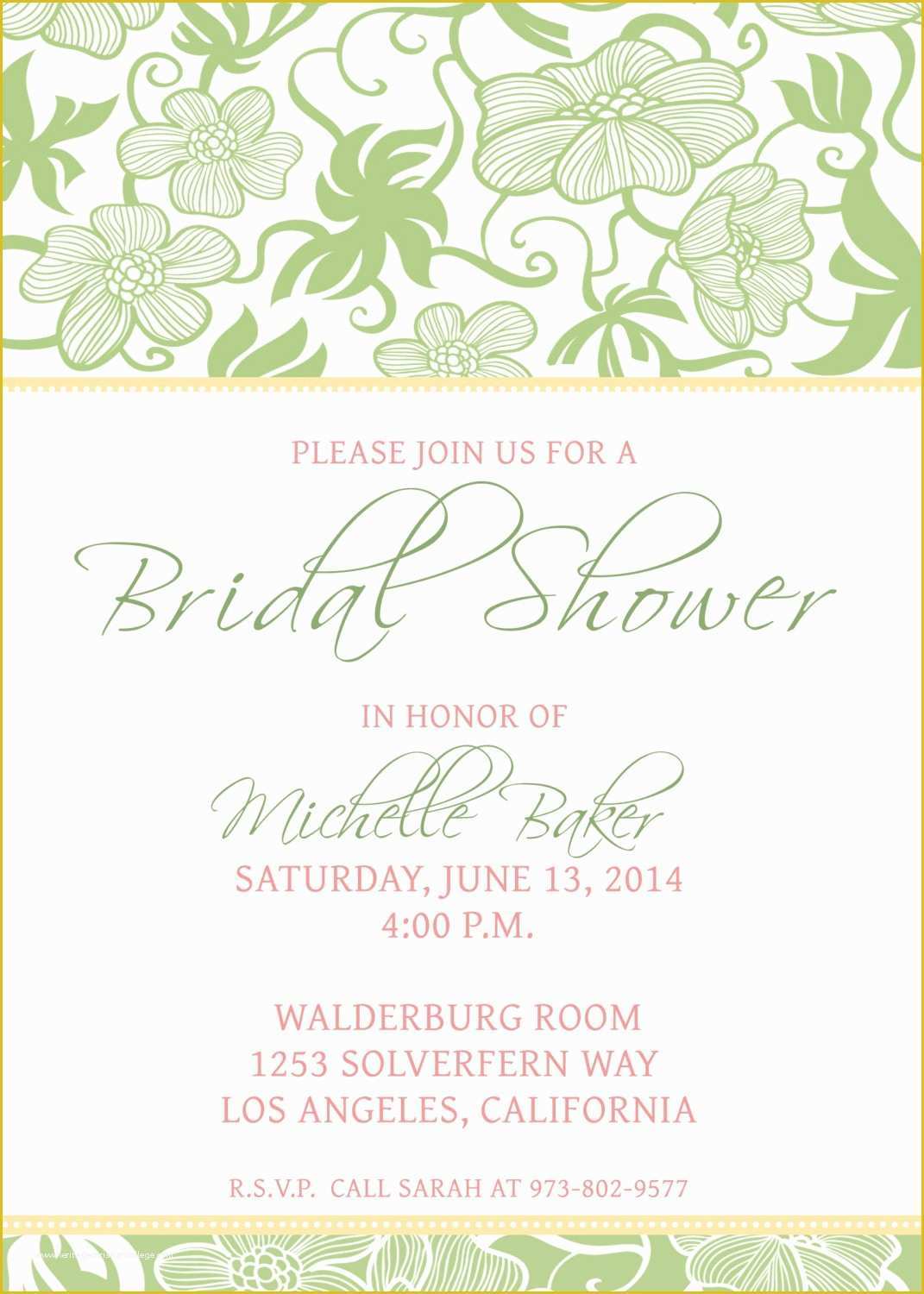 Free Wedding Shower Invitation Templates Of Free Printable Wedding Shower Invitations Templates