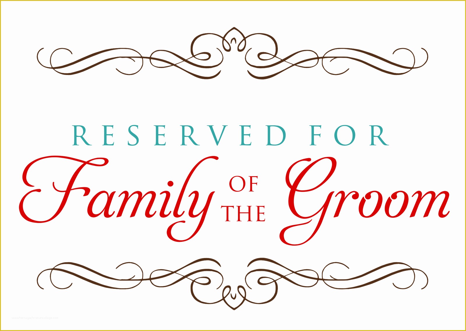 Free Wedding Sign Templates Of 29 Of Reserved Seating Sign for Family Template