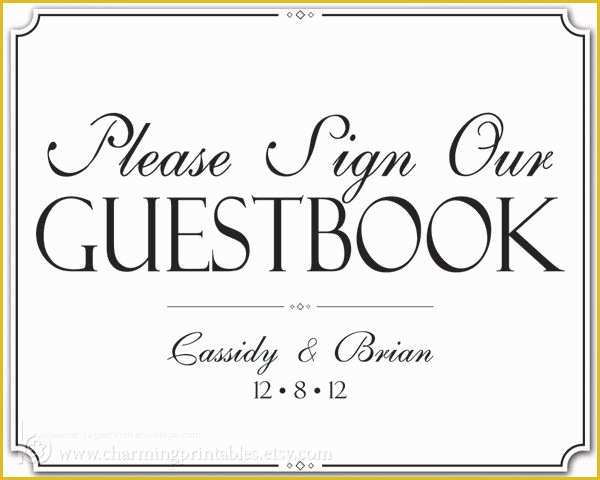 Free Wedding Sign Templates Of 34 Best Dyi Printable Wedding Guest Book Alternative