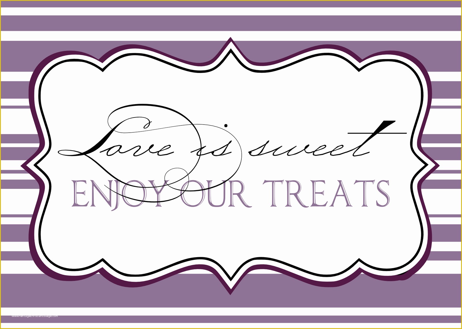 Free Wedding Sign Templates Of Printables for Candy Jar Labels