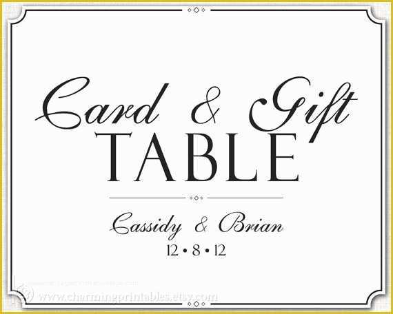 Free Wedding Sign Templates Of Wedding Gift Table Sign Printable Diy Digital File Sign