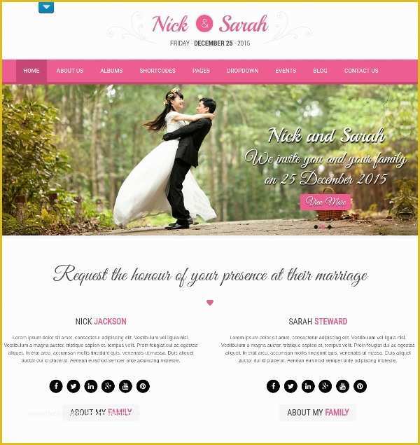 Free Wedding Website Templates Of 37 Free Wedding Website themes & Templates