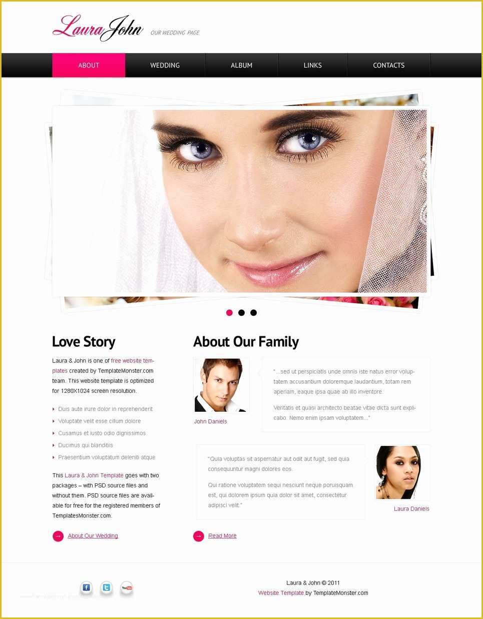 Free Wedding Website Templates Of Free HTML Template for Wedding Website