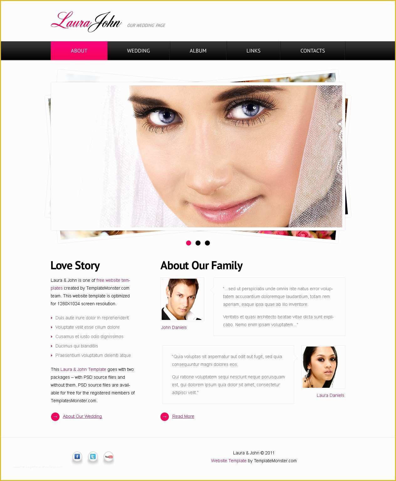 Free Wedding Website Templates Of Free HTML Template for Wedding Website
