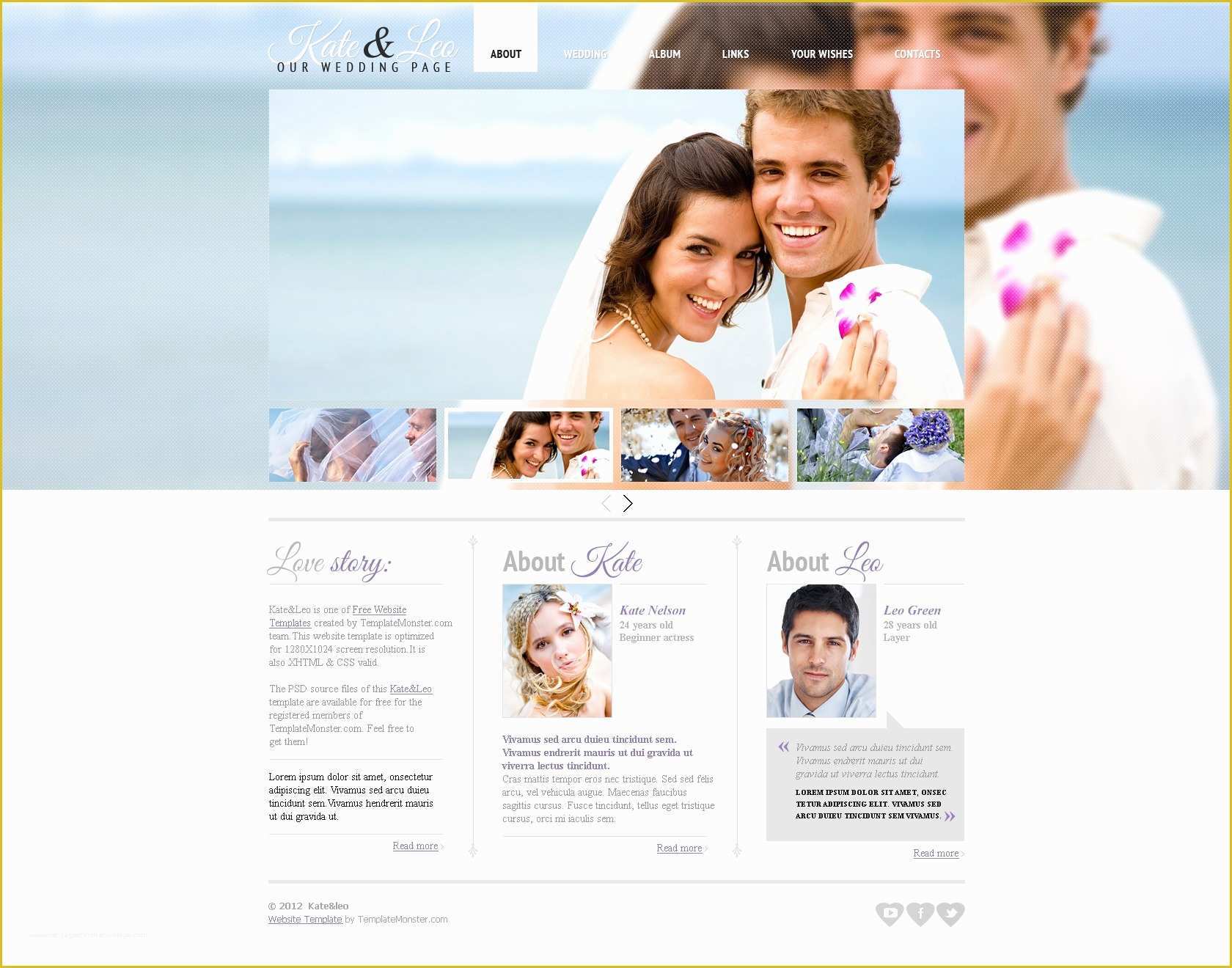 Free Wedding Website Templates Of Free Website Template Wedding Page