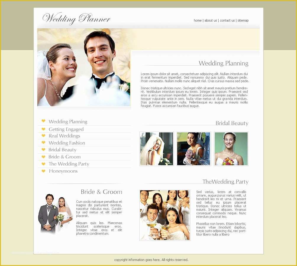 Free Wedding Website Templates Of Free Wedding Website Templates