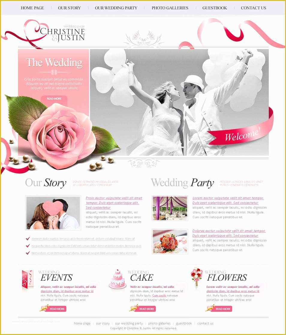 Free Wedding Website Templates Of Latest Free Web Page Templates Psd Css Author