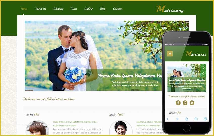 Free Wedding Website Templates Of Matrimony A Wedding Planner Flat Bootstrap Responsive Web