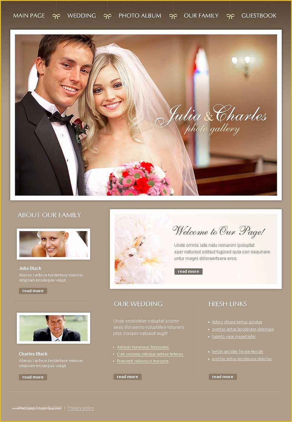 Free Wedding Website Templates Of Wedding Album Website Template
