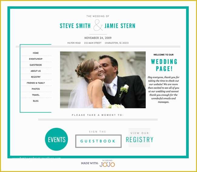 Free Wedding Website Templates Of Wedding Websites From Wedding Jojo Green Wedding Shoes
