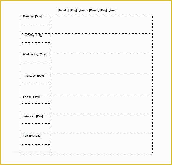 Free Weekly Agenda Templates Of Agenda Template – 24 Free Word Excel Pdf Documents