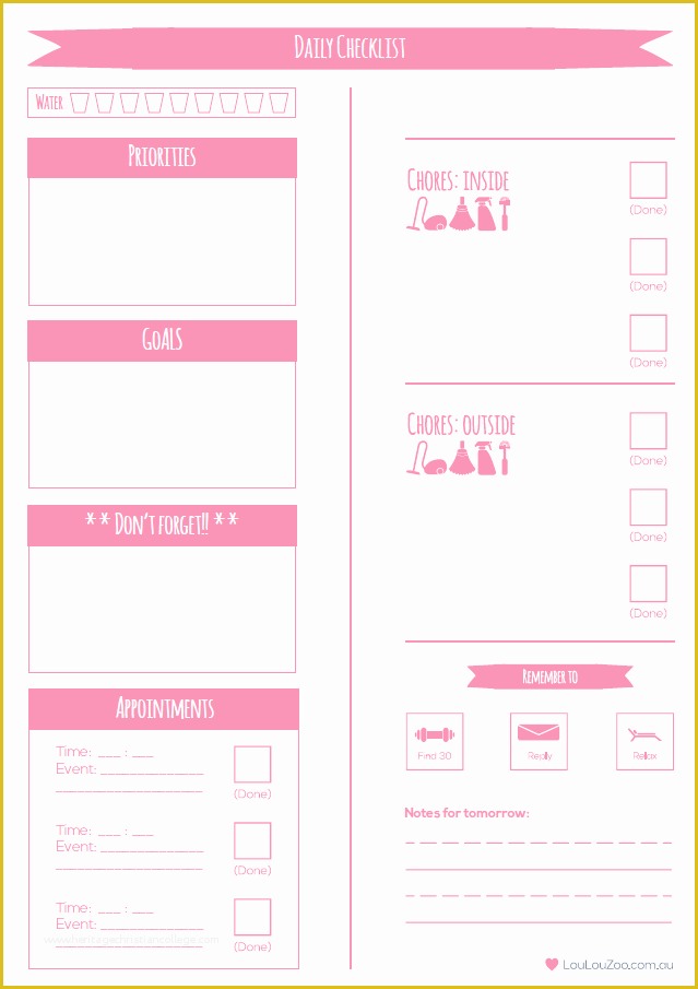 Free Weekly Agenda Templates Of Daily Planner Printable to Do List