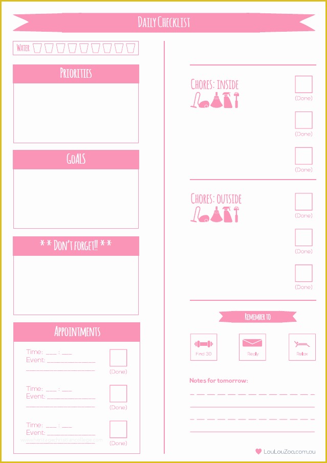 Free Weekly Agenda Templates Of Daily Planner Printable to Do List