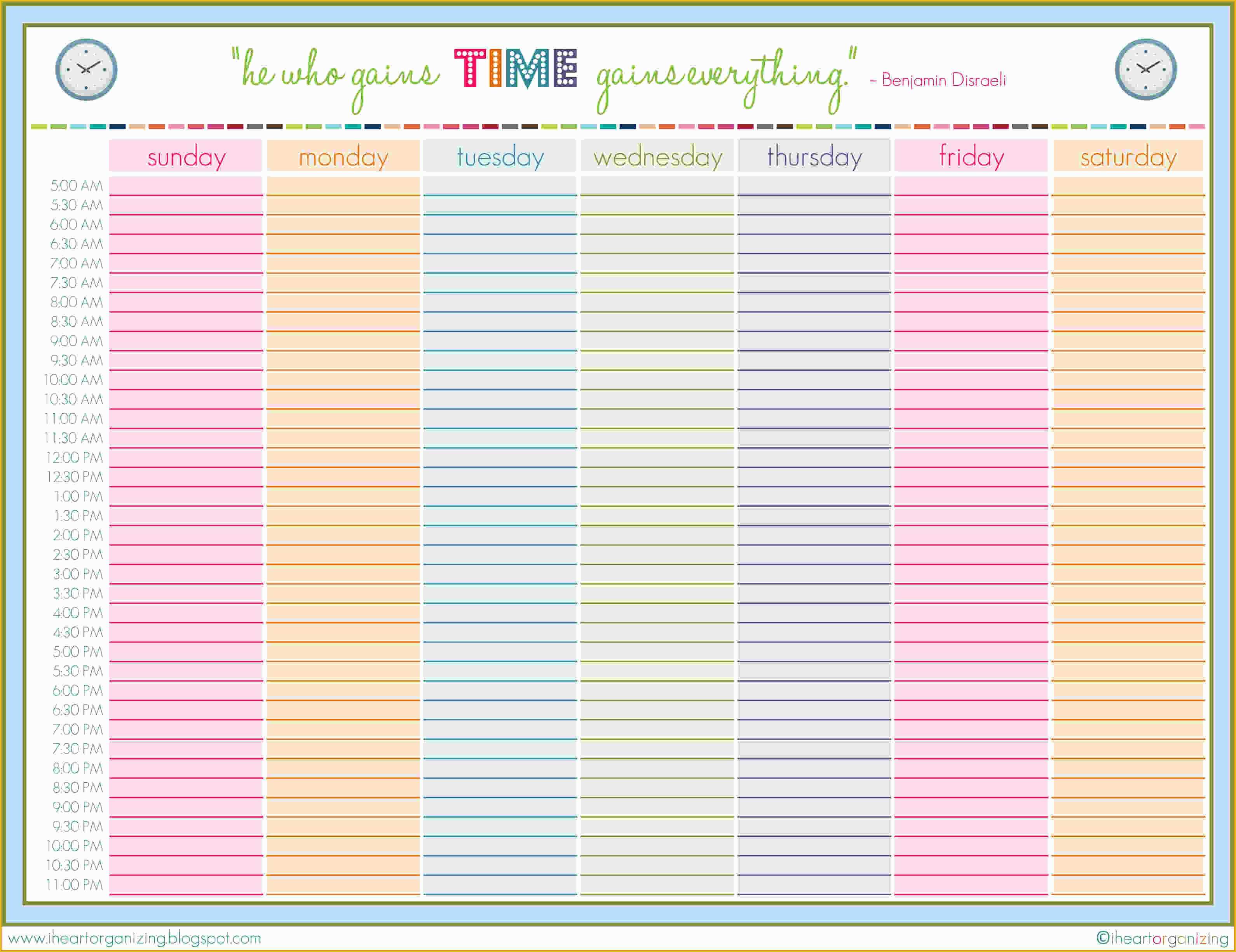 Free Weekly Agenda Templates Of Template Free Printable Weekly Agenda Template Weekly