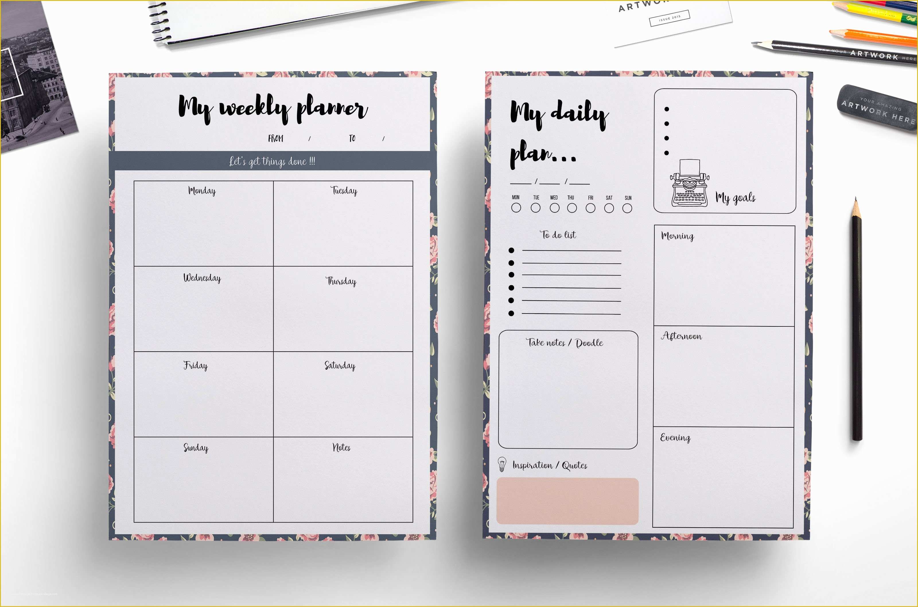 Free Weekly Agenda Templates Of Weekly Planner Daily Planner Stationery Templates
