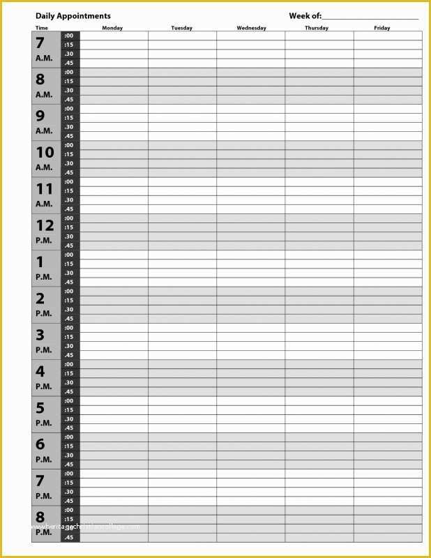 Free Weekly Appointment Calendar Template Of 2016 Daily Printable Appointment Calendar Free Calendar