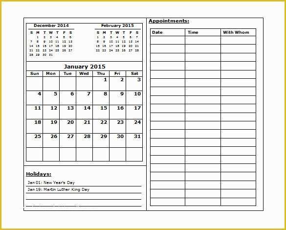 Free Weekly Appointment Calendar Template Of 40 Microsoft Calendar Templates Free Word Excel
