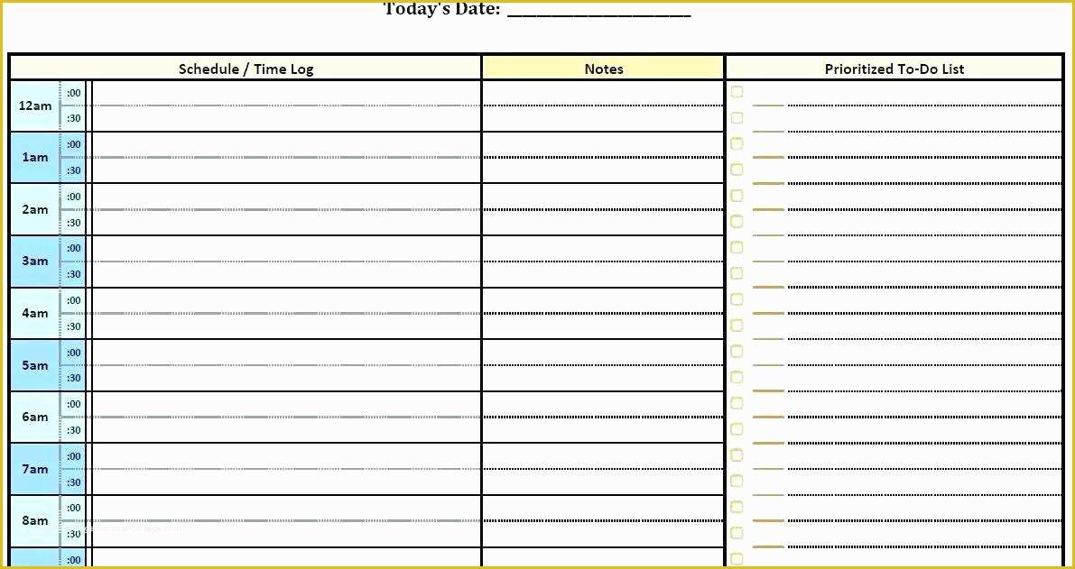 Free Weekly Appointment Calendar Template Of Daily Schedule Excel Sheet Project organizer Templates