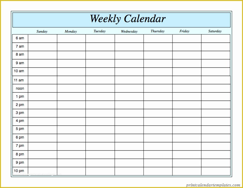Free Weekly Appointment Calendar Template Of Free Printable Weekly Planner 2018 Templetes