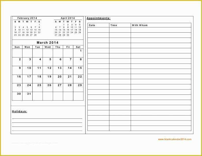 Free Weekly Appointment Calendar Template Of Monthly Appointment Calendar Template 2016