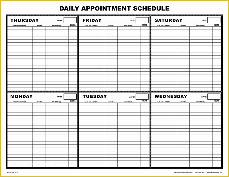 Free Weekly Appointment Calendar Template Of Weekly Appointment Calendar Printable Calendar Template 2018