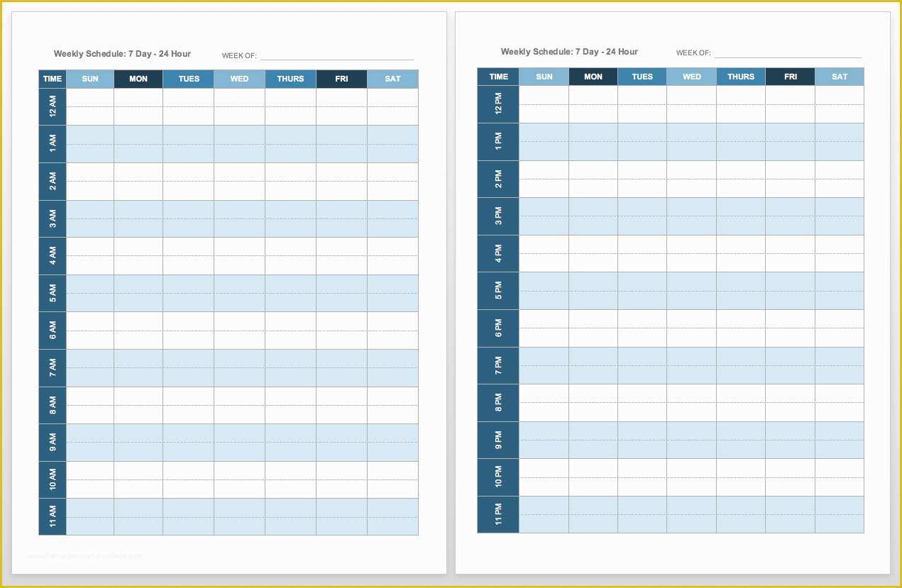 Free Weekly Calendar Template Of Free Blank Calendar Templates Smartsheet