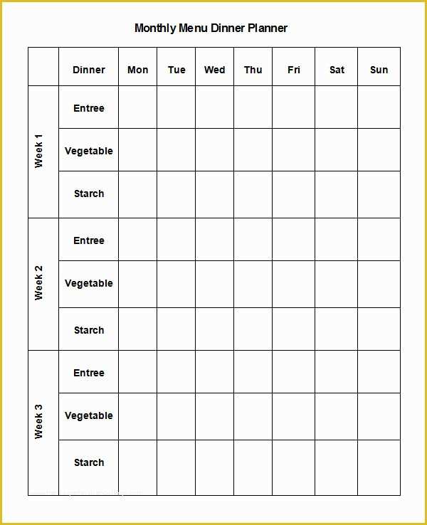 Free Weekly Meal Planner Template Of 24 Menu Planner Template Doc Psd Pdf Eps Indesign