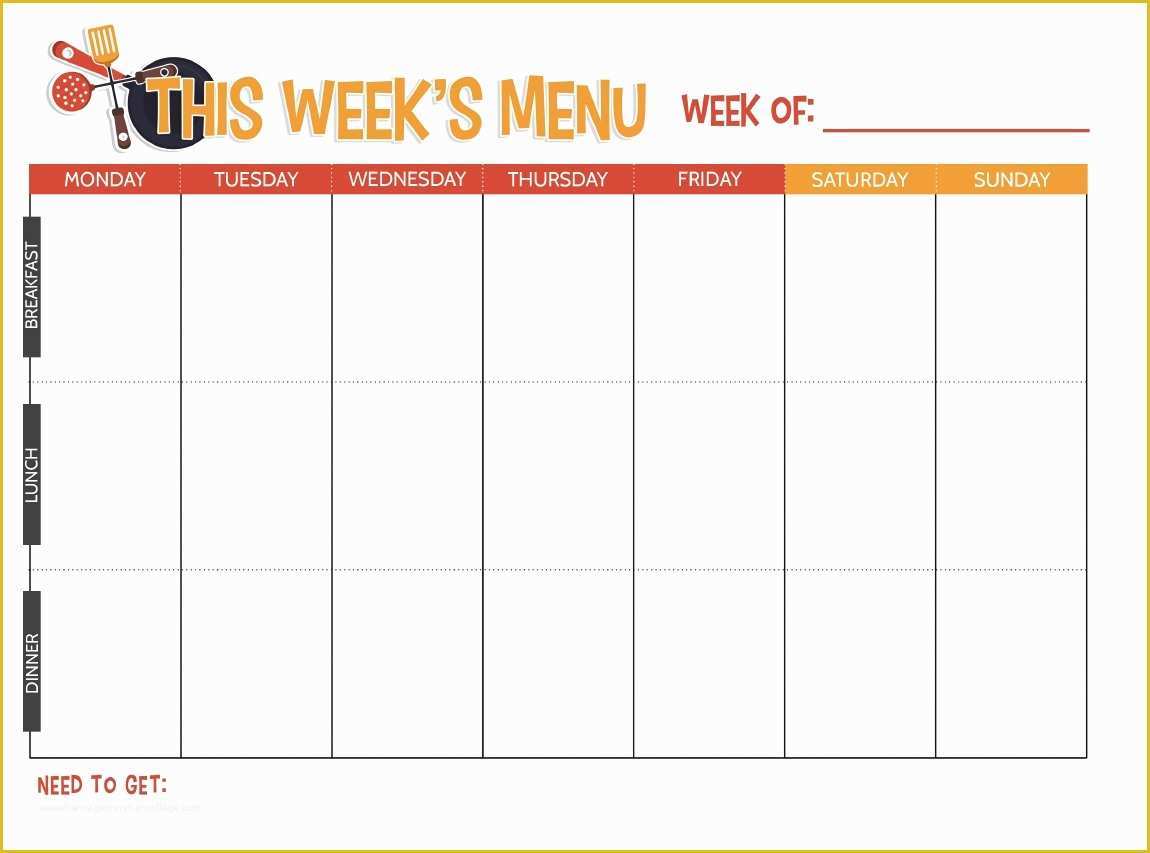 Free Weekly Meal Planner Template Of Free Printable Weekly Meal Planner Not Quite Susie