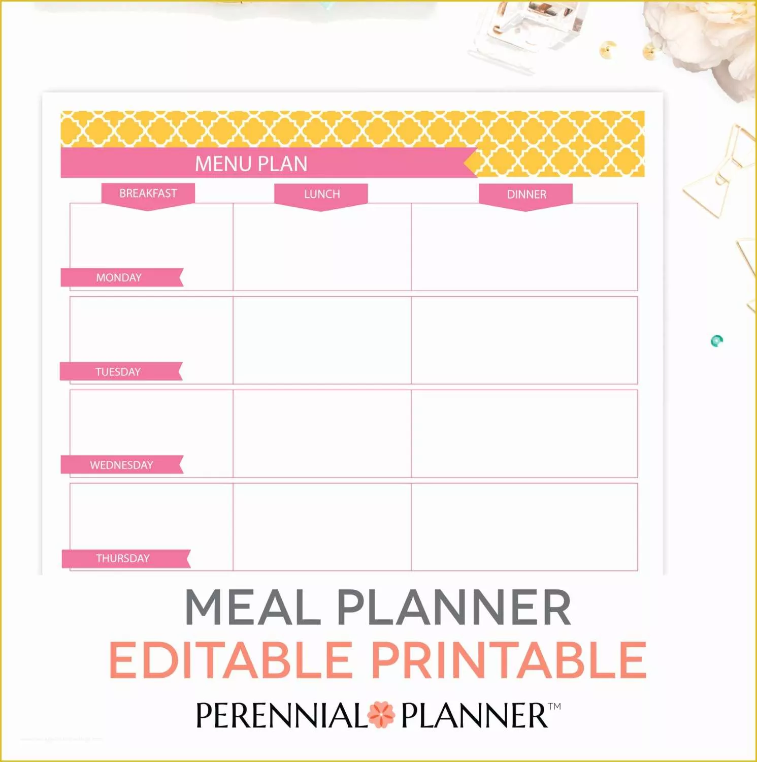 53 Free Weekly Meal Planner Template