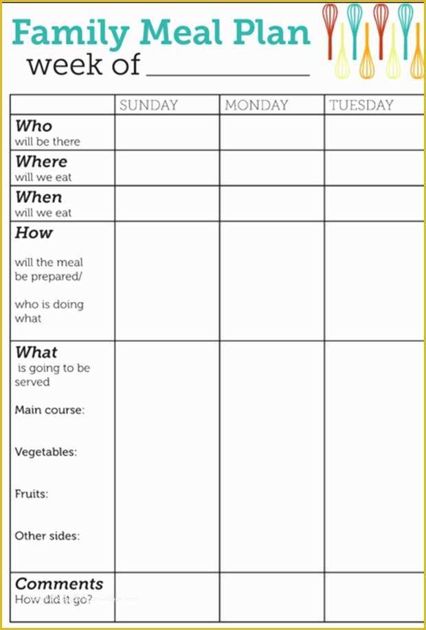 Free Weekly Meal Planner Template Of Printable Meal Planning Templates to Simplify Your Life
