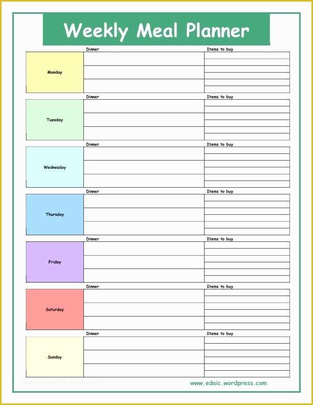 Free Weekly Meal Planner Template with Grocery List Of 17 Best Images About Meal Planner On Pinterest