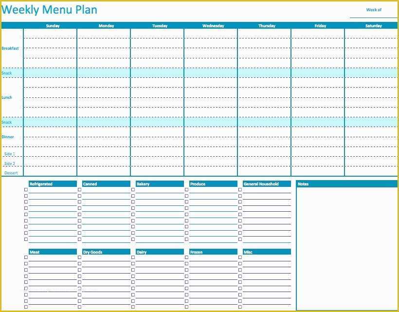 Free Weekly Meal Planner Template with Grocery List Of 45 Printable Weekly Meal Planner Templates