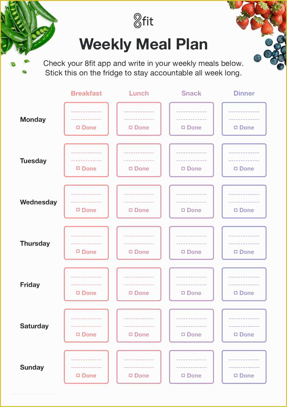 Free Weekly Meal Planner Template with Grocery List Of Printable Weekly Meal Planner Template and Grocery List