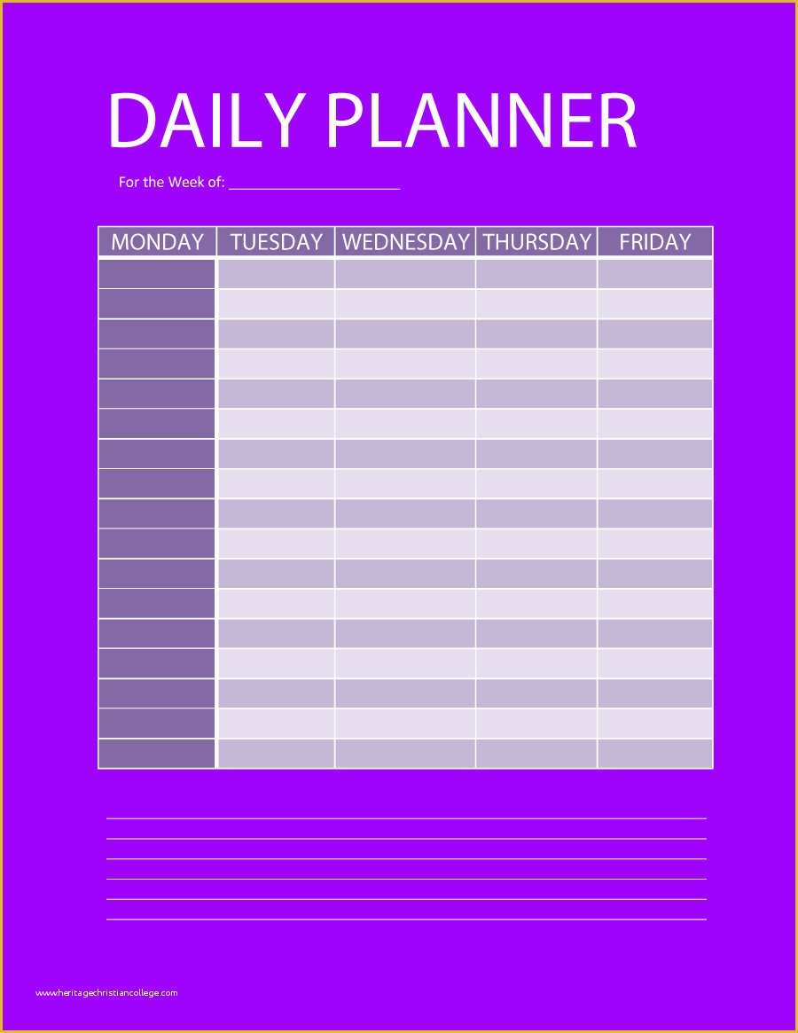 Free Weekly Planner Template Of 40 Printable Daily Planner Templates Free Template Lab