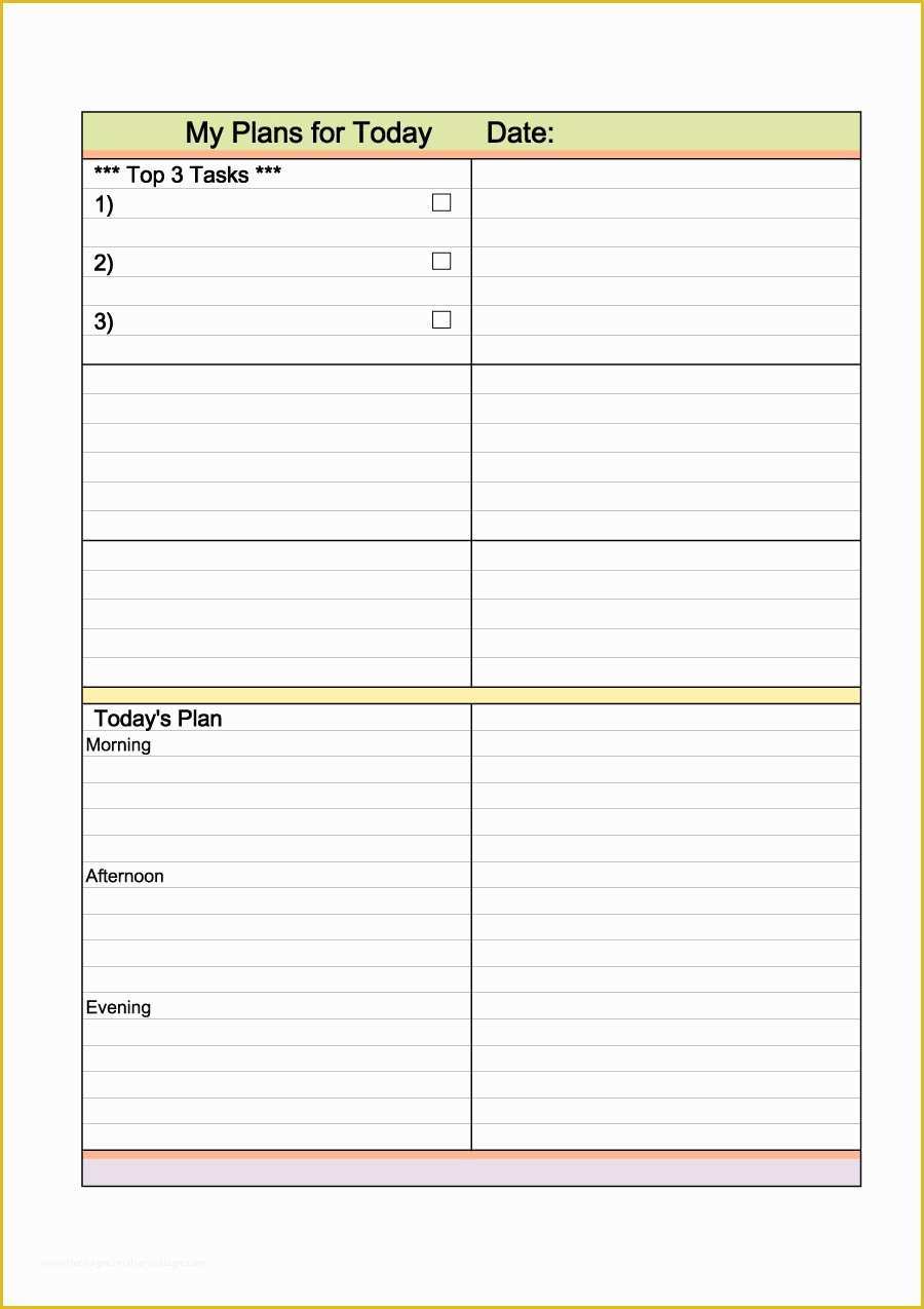 Free Weekly Planner Template Of 40 Printable Daily Planner Templates Free Template Lab