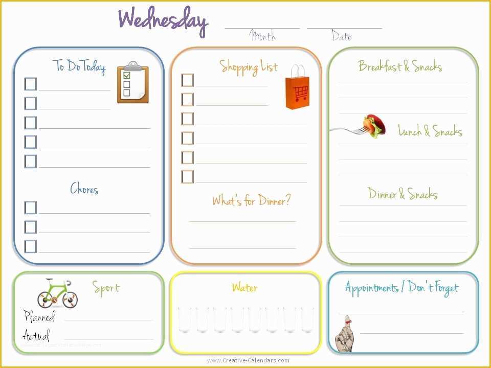 Free Weekly Planner Template Of Daily Planner Template