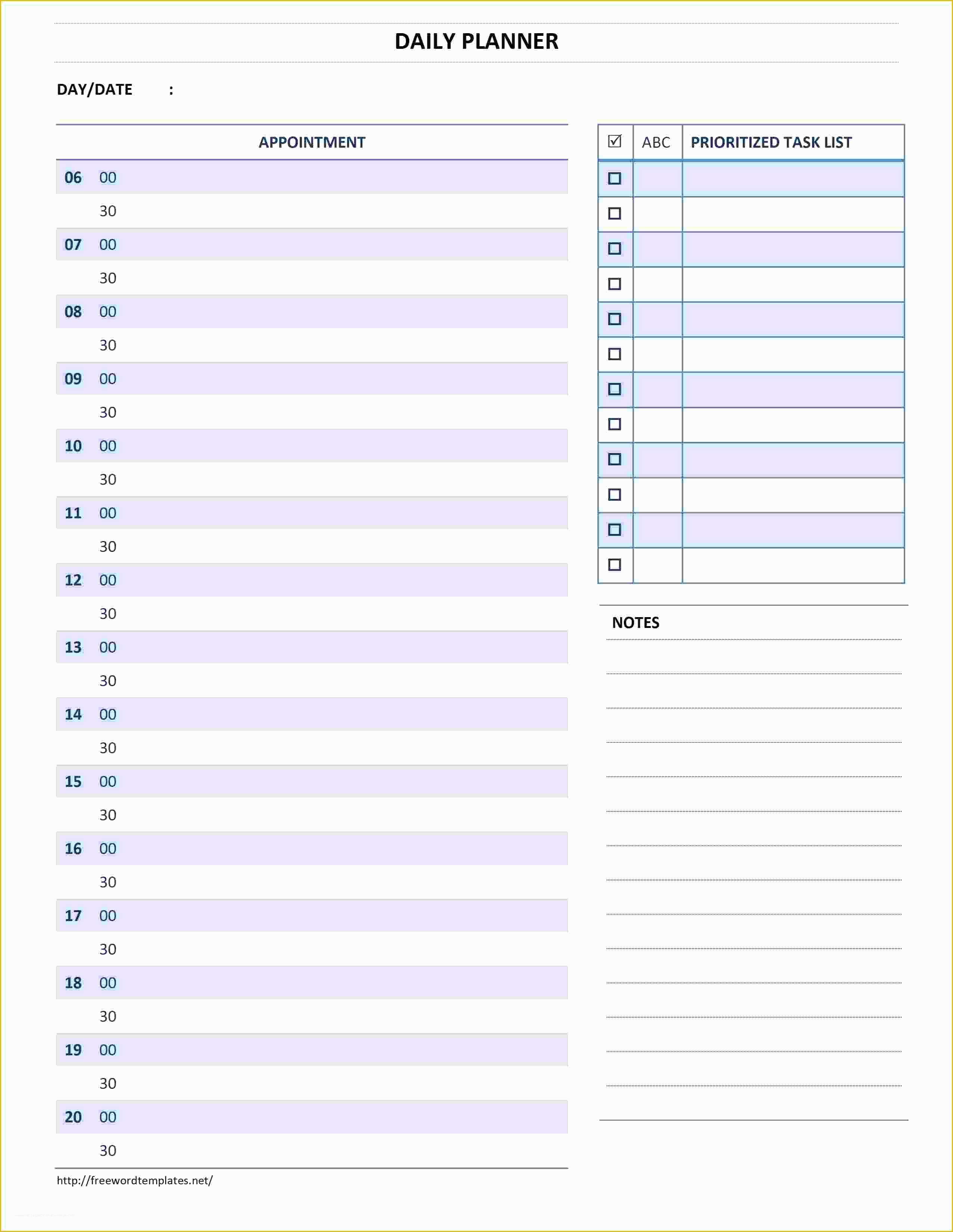 Free Weekly Planner Template Word Of 5 Daily Planner Template Word