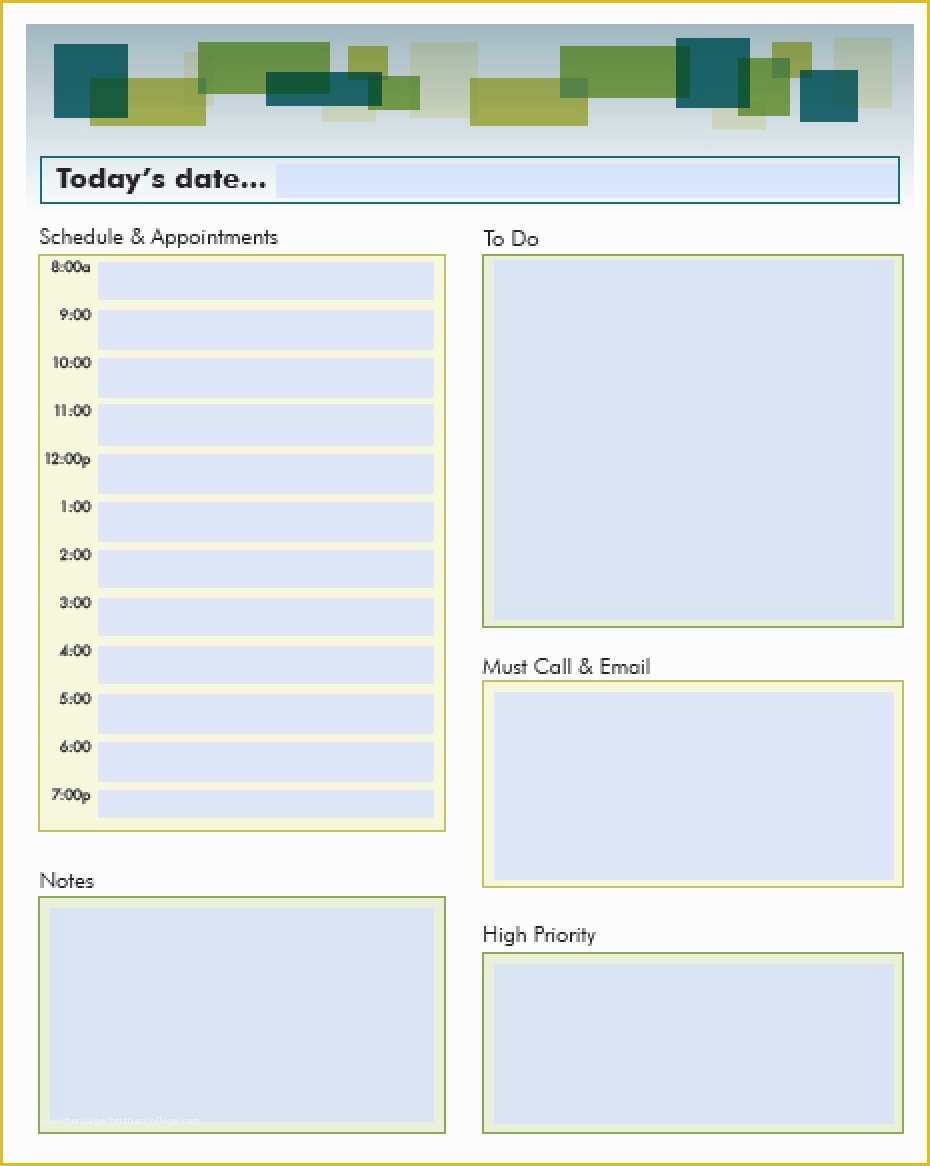 Free Weekly Planner Template Word Of Download Daily Schedule Planner Templates Pdf