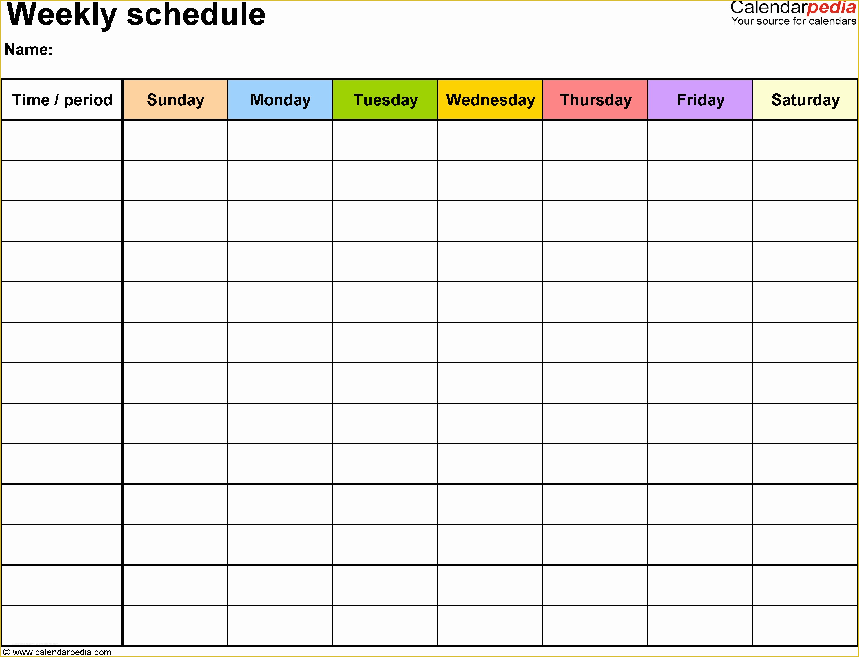Free Weekly Planner Template Word Of Free Weekly Schedule Templates for Word 18 Templates