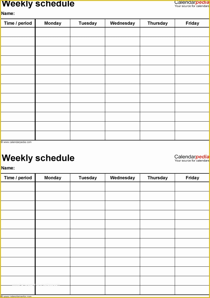 Free Weekly Planner Template Word Of Free Weekly Schedule Templates for Word 18 Templates
