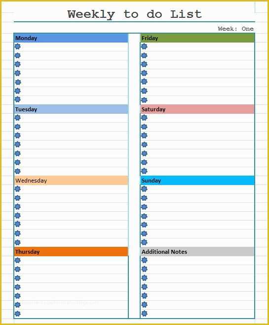 Free Weekly Planner Template Word Of to Do List Calendar Printable 11 Free Printable Weekly to