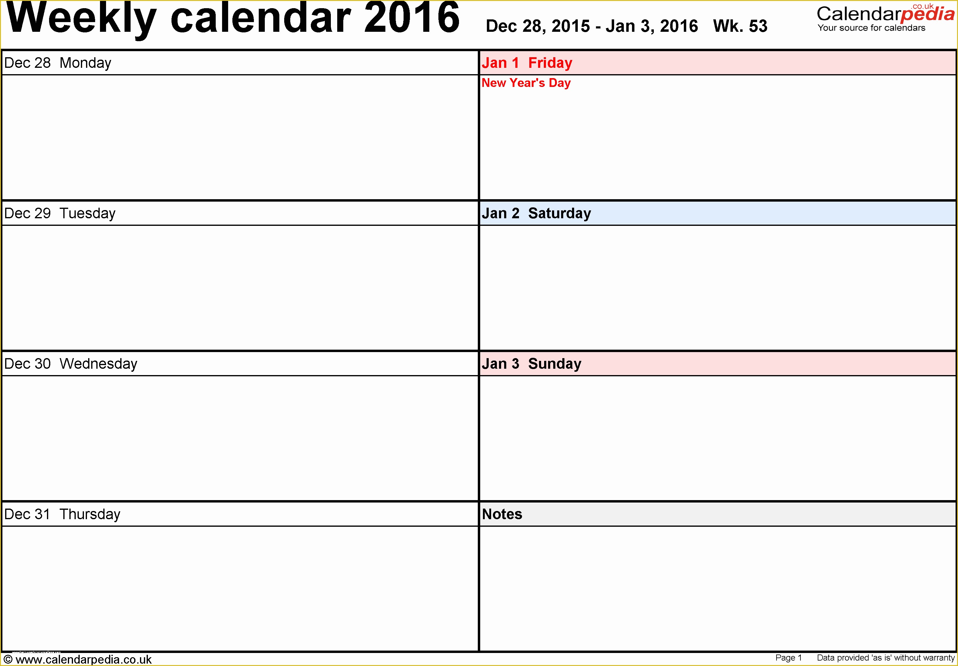 Free Weekly Planner Template Word Of Weekly Calendar 2016 Uk Free Printable Templates for Word