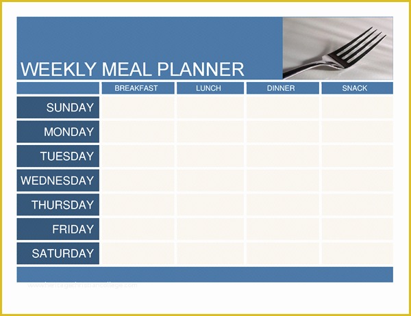 Free Weekly Planner Template Word Of Weekly Meal Planner Template Word