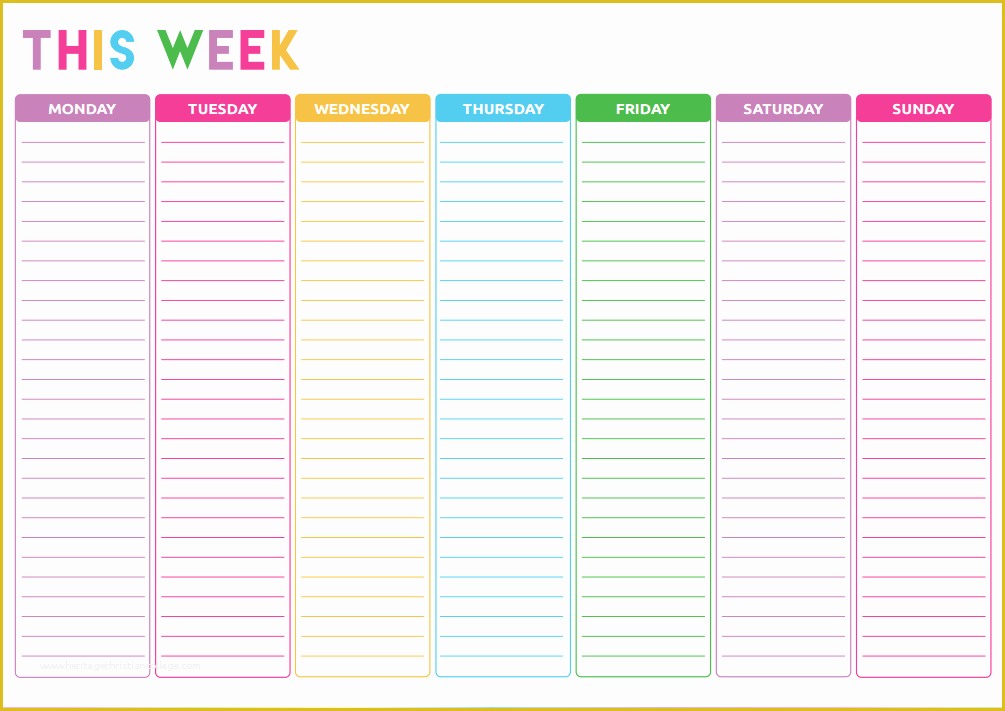 Free Weekly Schedule Template Of Free Printable Weekly to Do List