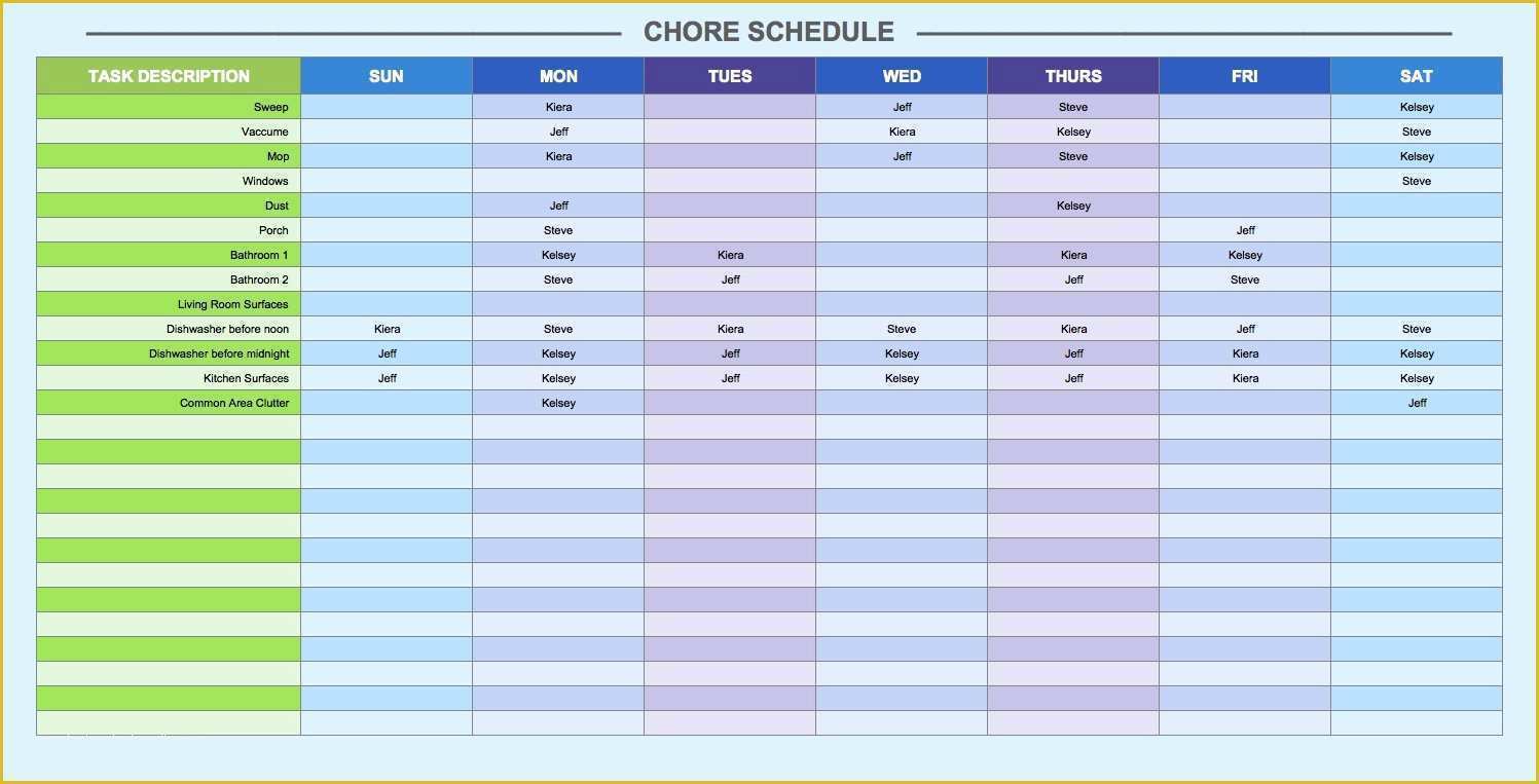 Free Weekly Schedule Template Of Free Weekly Schedule Templates for Excel Smartsheet
