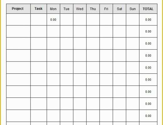 Free Weekly Timesheet Template Of 10 Weekly Timesheet Templates