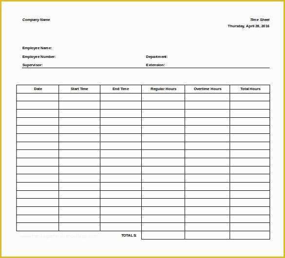 Free Weekly Timesheet Template Of 27 Ms Word Timesheet Templates Free Download
